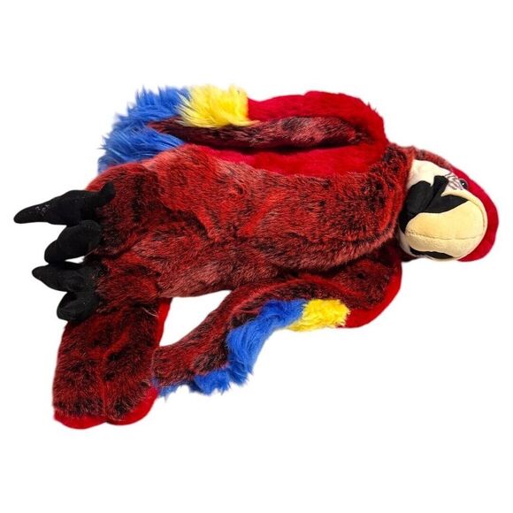 Folkmanis Puppets - 15" Scarlet Macaw Red Blue Yellow Parrot Bird Plush - Picture 3 of 6